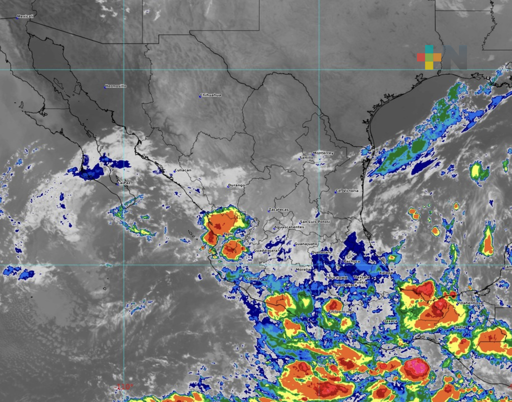 Se pronostican para las próximas horas lluvias intensas en Chiapas, Guerrero, Oaxaca y Veracruz